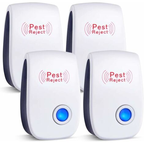 4PCS Ultrasonic Pest Repellent Insect Repellent Indoor Electronic Ultrasonic Pest Repeller for Rodents Insect Repeller Ultrasonic Mice, Rats, Mosquitoes, Cockroaches, Spiders (1/5)