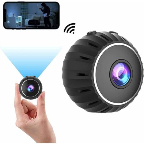 1080P HD Wireless Hidden Companion Wifi Surveillance Camera with Vision Camera Video Cam Perfect MINI Camera for Indoor and Outdoor (Black)，