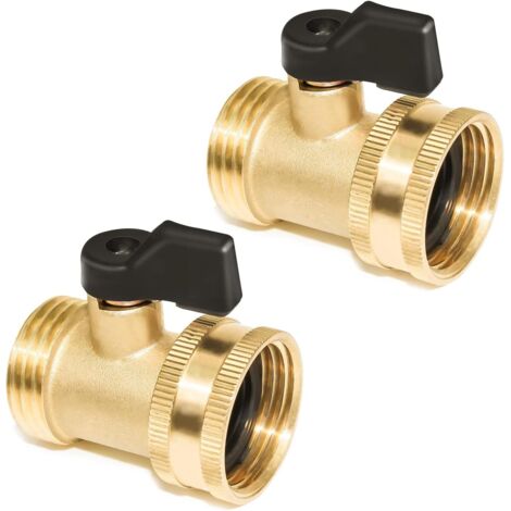 Brass valve 3/4 ball valve ball valve with handle for garden hose,25 mm (2 pieces) (1/5)