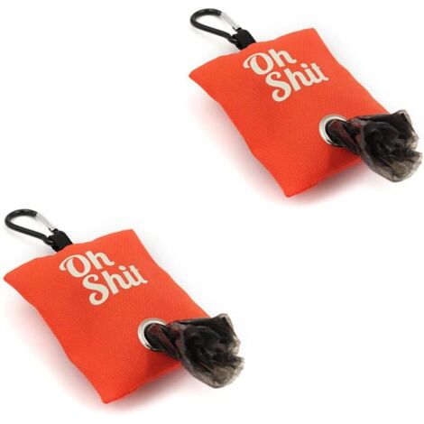 Pack Poop Bag Dispenser with Clip, Poop Bag Holders for Leashes, Poop Bag Dispenser (Orange)
