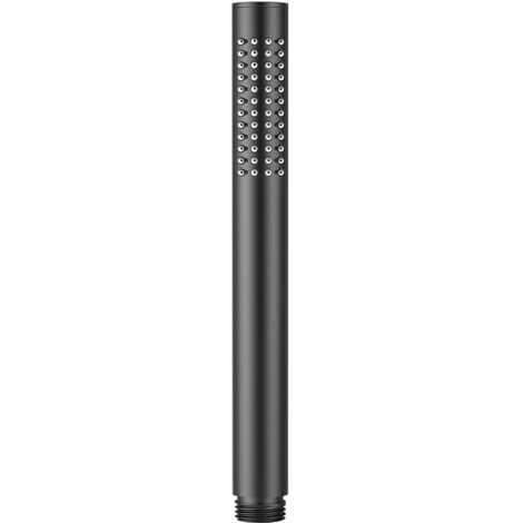 CCYKXA High Pressure Brass Water Saving Shower Head with Easy Clean Rubber Nozzles - Single Function (Black Shower Head) (1/5)