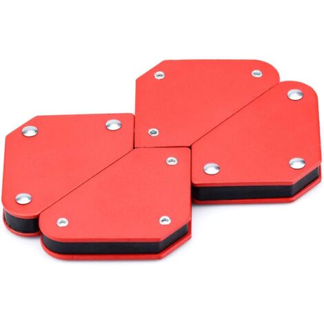 Magnetic Welder Welder Angle Magnet Welding Magnet Arrows Holder Fixed Welding Welding Holder Tool Multi-angle Powerful Magnetic Welding Holder 4 Pieces, Red