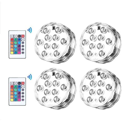 Submersible LED Light, Waterproof RGB Multicolor LED Lighting with Remote Controls, IP68 Lighting Underwater Lights for Aquarium Bathtub Swimming Pool Garden Aquatic Environment