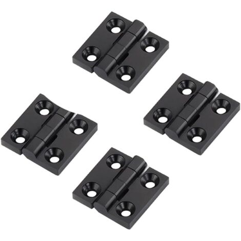 CCYKXA 4pcs Black Zinc Alloy Hinges 50 x 50mm Aluminum Door Frame Hinges Installation Kit for 2020 6mm Aluminum Extrusion Profile (1/5)