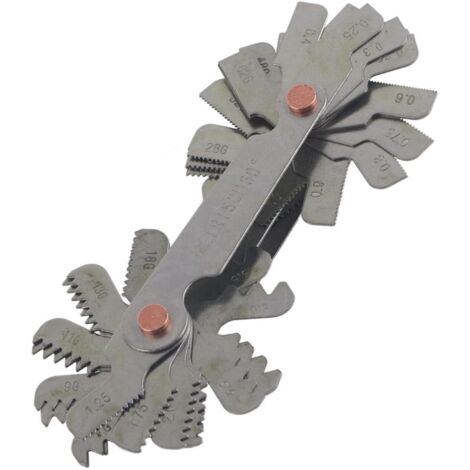 CCYKXA 52Pcs Stainless Steel Thread Gauge 60 and 55 Degree Screw Pitch Gauge Measuring Tool Metric + Imperial (52pc)(Metric+ imperial (52pc)) (1/5)