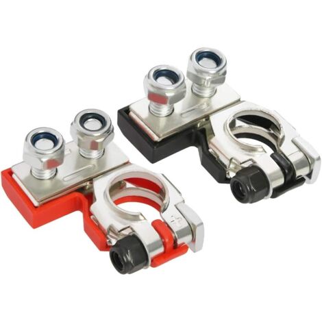 1 Pair Battery Terminal Connectors, Battery Terminals, Battery Pile Head, Battery Clamps, Connectors for Car, Van, Caravan, Motorhome (1/5)