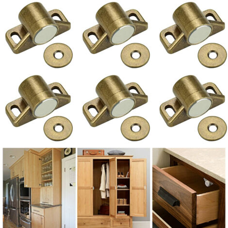 CCYKXA Pcs Magnetic Catch,Bronze Zinc Alloy Magnetic Catch for Drawers Kitchen Cupboard Cabinet,Cupboard Door Magnet (1/5)
