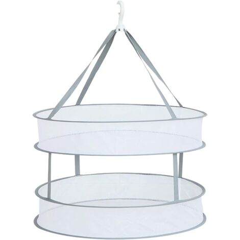 Foldable Clothes Drying Rack Hanging Clothes Dryer Tiers Foldable Mesh Drying Net Folding Drying Rack Hanging Clothes Pan (1/5)