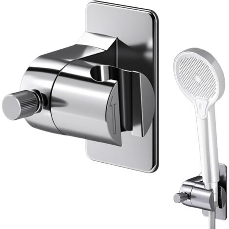 CCYKXA Shower Head Holder, Universal Adjustable Shower Holder, 45° Adjustable Universal Wall Shower Bracket, Shower Holder without Drilling, Wall Mounted Shower Holder (1/5)