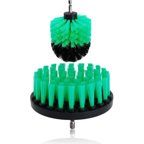 3 inch + 5 inch medium heavy duty cleaning brush for bathroom surfaces, bathtub, shower, tiles and grout (1/5)