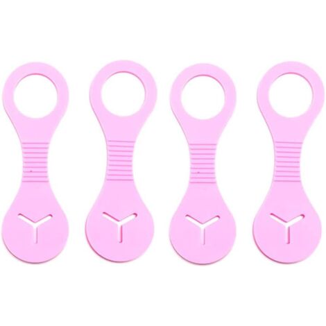 4 Pack Poop Bag Holder for Leashes, Poop Bag Holder for Leash, Dog Poop Bag Holder, Leash Clip (Pink)