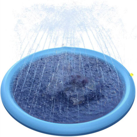Tinor – Inflatable splash mat with water fountain – 170cm anti-slip PVC – Durable for kids and pets – Adjustable spray direction – Backyard water fun (1/5)