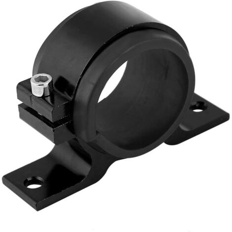 50mm Aluminum Alloy Fuel Pump Bracket, Petrol Pump Mounting Bracket, Single Filter Mounting Base (Black) (1/5)