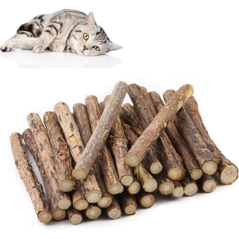 Catnip Sticks, Catnip Sticks for Grinding Teeth, 30 Sticks Matatabi Chew Sticks, Cat Stick, Cat Toys, Natural Wooden Cat Molar Toys (1/5)