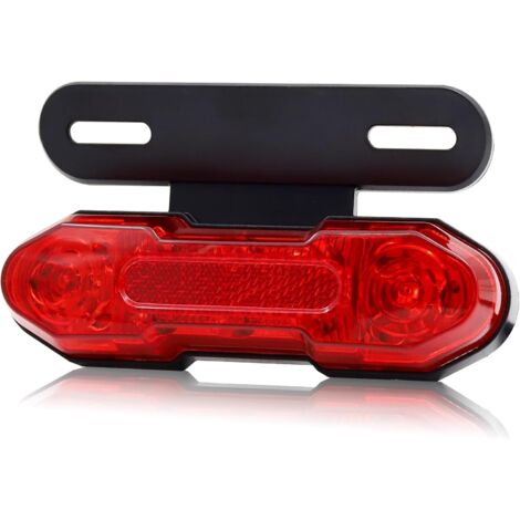 Motorcycle Brake Tail Light, Integrated Motorcycle Taillight Brake Light Turn Signal Driving Lights with License Plate Bracket for 12V/48V-60V Motorcycle E-bike (1/5)