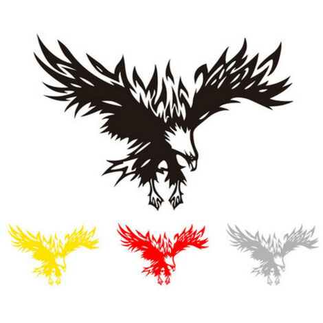 4pcs Car Stickers Pull Flower Reflective Stickers (Black+Red+Yellow+White) (1/5)