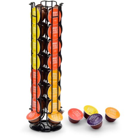 Capsule holder for 32 Dolce Gusto capsules, coffee capsule storage holder, non-slip base, rotating, black (1/5)