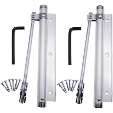 Spring Door Closer, Aluminum Alloy Door Closer Household Adjustable Surface Mount Automatic Door Closer 45kg (2 Pack) (1/5)