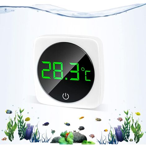LED Aquarium Thermometer, Touch Screen, Accurate Temperature Sensor for Aquarium, Water Thermometer, Energy Saving and Thermometer