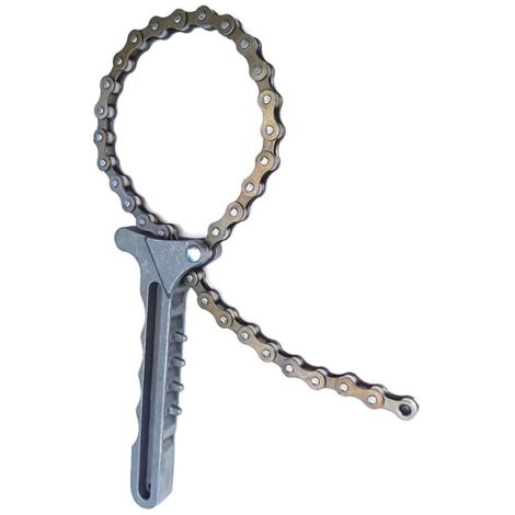Adjustable Oil Filter Wrench - Chain Wrench - Oil Filter Puller - Oil Filter Removal Tool for Car Motorcycle Truck - 130mm Diameter Capacity (1/5)