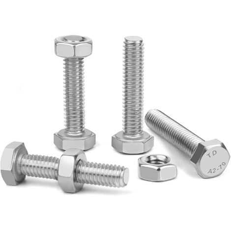 120 PCS M4×20 Screw Kit with Hex Socket Head Nut, 304 Stainless Steel Outer Corner Hexagon Bolts