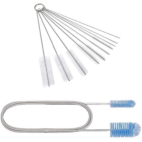 Bottle Washer 11 Pieces Mini Bottle Brush Swab Brush Set Cleaning Nylon Tube Cleaning Brush Cleaning Brush Straw Cleaning Brushes Cleaning Brush (1/5)
