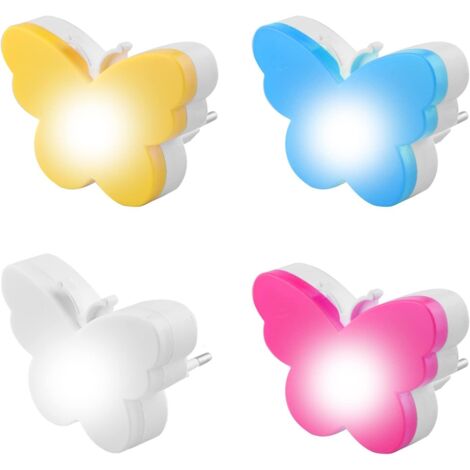 LED Night Light Lamp Socket Kids 4 Pieces Baby Night Light Lamp Socket Light, with Interior for Nursery Room Decoration Girls Gift (1/5)
