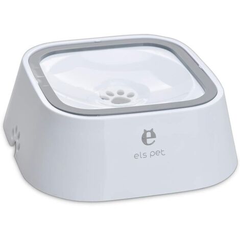 Floating Pet Bowl, 1.5L Slow Water Fountain, No Spill, Anti-Overflow, Anti-Choking, Automatic Pet Bowl for Dog Cat Puppy White White (1/5)