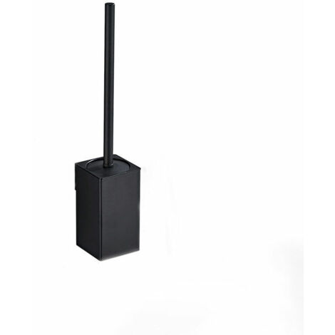 CCYKXA 1pc(Black) 304 Stainless Steel Wall Mounted Square Toilet Brush Holder with 1 Brush Heads