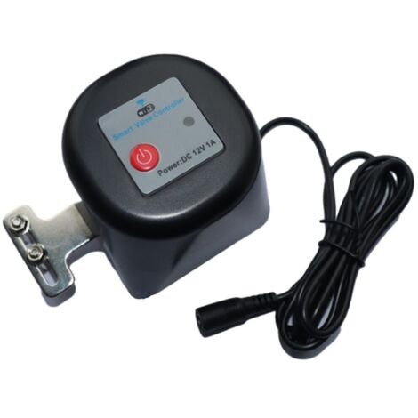 Smart solenoid valve, adjustable, WiFi, IP 44, 12V, 1A, Tuya compatible, black