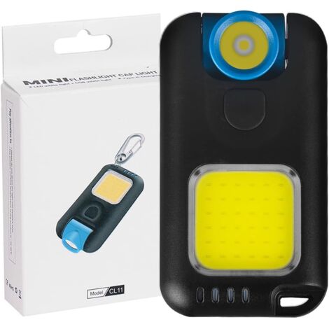 LED Headlamp Safety Light with Clip for Sports Outdoor Child Running Camping, 6 Modes USB Rechargeable, Clip-on Light that Can be Attached to Clothing or Backpack (1PC) (1/5)
