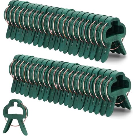 CCYKXA 50 Pieces Plant Support Clips, Reusable Tomato Clips for Climbing Plants, Garden Clips Climbing Plant Clips for Fixing Roses, Tomatoes (1/5)