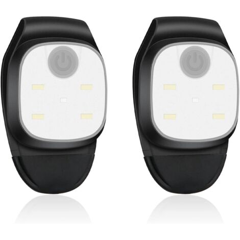 LED Headlamp Chest Light 2 Pieces Running Light with 4 Lighting Modes Safety Light with Clip for Outdoor Sports Running Camping (1/5)
