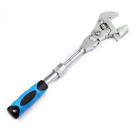 5 in 1 Telescopic Shaking Head Ratchet Wrench, 5-in-1 Torque Wrench, 180 Degree Rotating Ratchet Adjustable Wrench, 10 Inch Folding Shaking Head Ratchet Wrench Tool, Multifunction Crescent Wrench (1/5)
