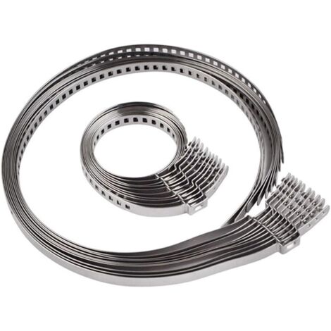10PCS Universal CV Joint Clamp Adjustable Stainless Steel Hose Clamp (1/5)