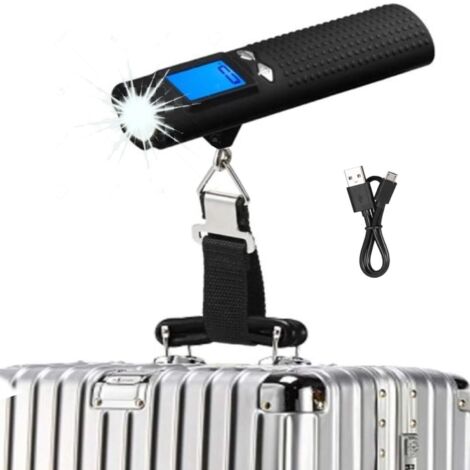 Rechargeable Electronic Luggage Scale 110Lb/50Kg, Portable Digital Luggage Scale Travel Scale (1/5)