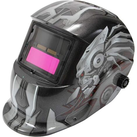 Automatic solar welding helmet, for all types of welding techniques, with headband, automatic darkening for all welding applications, black (1/5)