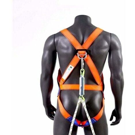 Fall Protection Harness, 5-Point Safety Harness Kit Full Body Tree Climbing Harness with Safety Rope Double Hook (1/5)