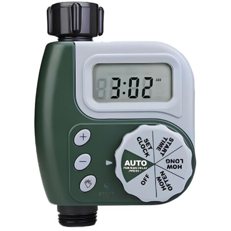 Irrigation programmer, plastic, LCD screen, green (1/5)