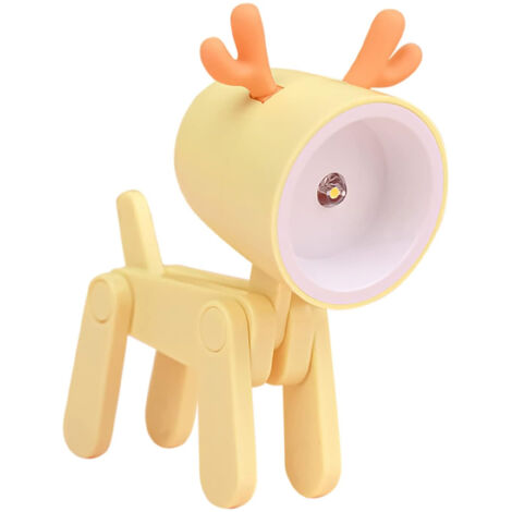 Deer Shape Night Light (Yellow), Adjustable Cell Phone Holder, LED Night Light Christmas Gift for Kids, Bedroom Decor (1/5)
