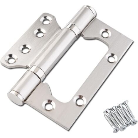 Pack 4 Inch Manganese Steel Invisible Cabinet Door Hinges Brushed Finish (1/5)