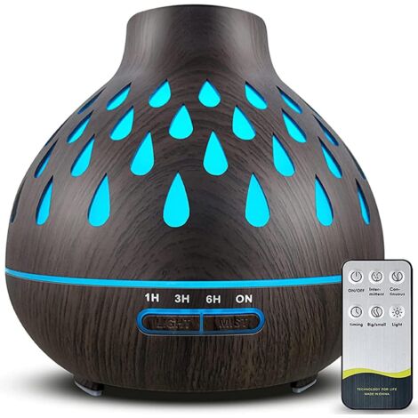 Essential Oil Diffuser, 400ml, 7 LED Colors, 4 Timer Settings, Waterless Auto Shut-Off, BPA Free, for Home, Baby Room, Living Room, Bedroom, Spa, Office