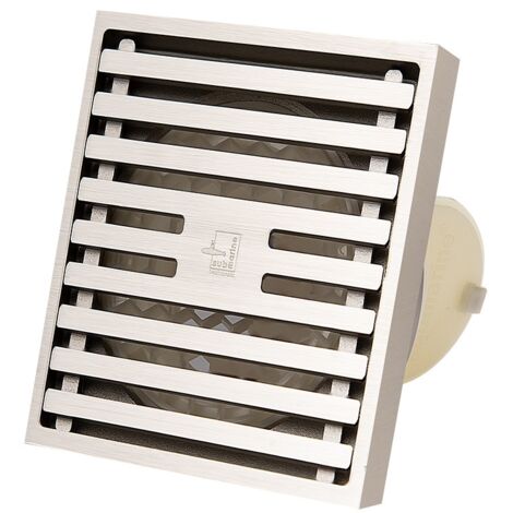 Anti-Odor Floor Drain, Stainless Steel Floor Drain with Strainer Filter, for Bathroom Garden - 10x10cm (1/5)