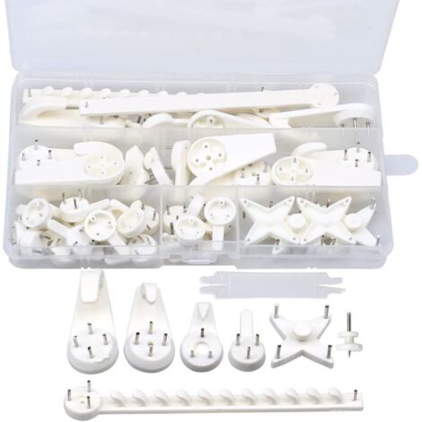 42 Pack Picture Frame Hook, Picture Hanging Kit, Swedish Wall Hooks for Picture Frame Picture Picture Hanging (1/5)
