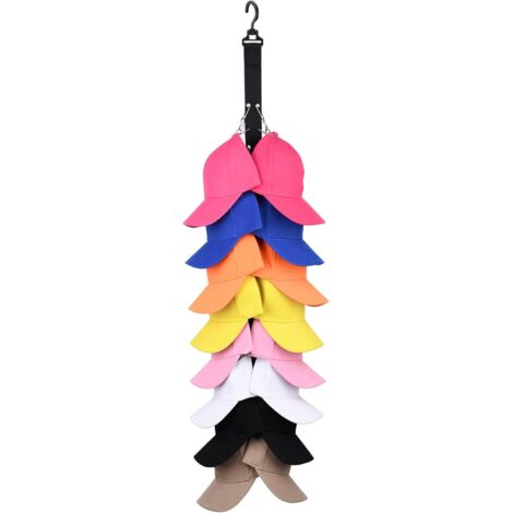 Hanging Cap Organizer for Closet, 16 Pack Baseball Cap Holder, Hat Storage Organizer with Closet Hook - Keep Hats Clean. (1/5)