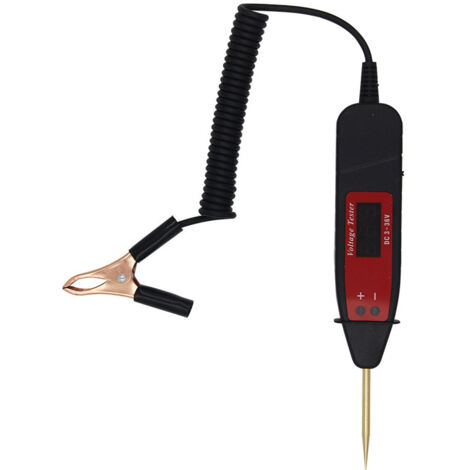 Car Voltage Tester, DC3-36V Universal Auto Circuit Tester Pen LCD Digital Display Voltage Probe Detector for Vehicle Maintenance (1/5)