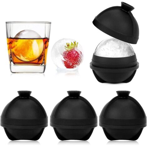 3Pcs Round Ice Cube Trays,Ice Ball Maker Mold,Silicone Ice Ball Maker,Spherical Ice Cube Molds,BPA Free Ice Cube Tray,Round Silicone Ice Cube Mold (A) (1/5)