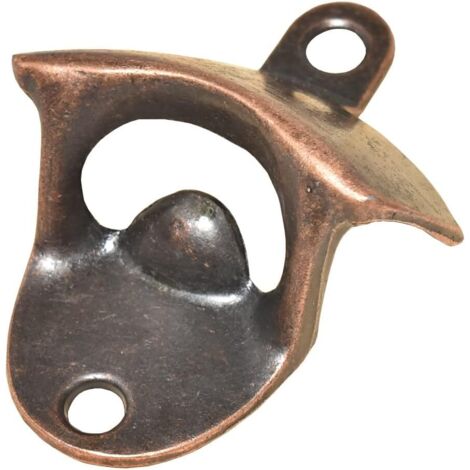 Set of 12 vintage style wall mounted bottle openers in bronze red zinc (1/5)