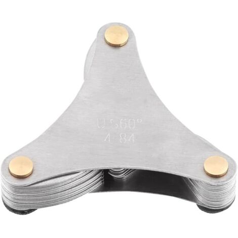 Easy to Use Thread Plug Gauge with Wide Application, Stainless Steel Thread Gauge, Tool DIY Gauge(Pure American (51pc)) (1/3)