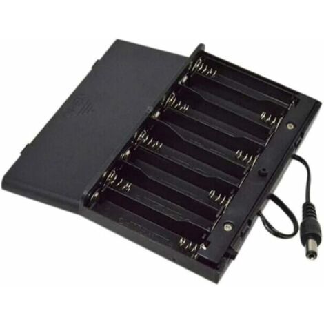 12V AA Battery Box DIY Battery Case Wired Battery Holder Packs Case Power Bank Wired On/Off Switch with Cover (1/5)